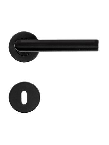 DOOR HANDLE PRO I SHAPE 19MM BLACK R+E