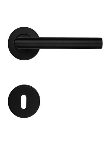 DOOR HANDLE PRO I SHAPE 16MM BLACK R+E