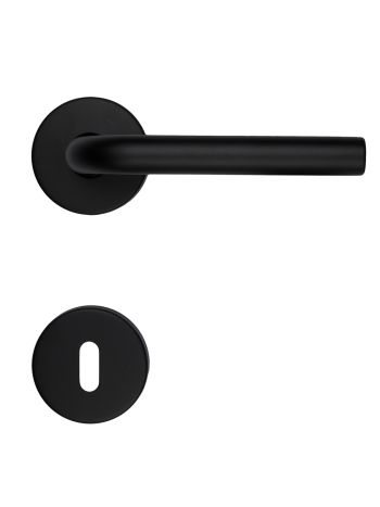 DOOR HANDLE PRO L SHAPE 16MM BLACK R+E