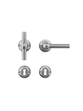 DOOR HANDLE PRO PETRA NM T+L INOX LOOK R+E