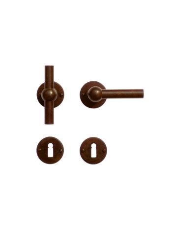 DOOR HANDLE PRO PETRA NM T+L RUST ROUND R+E