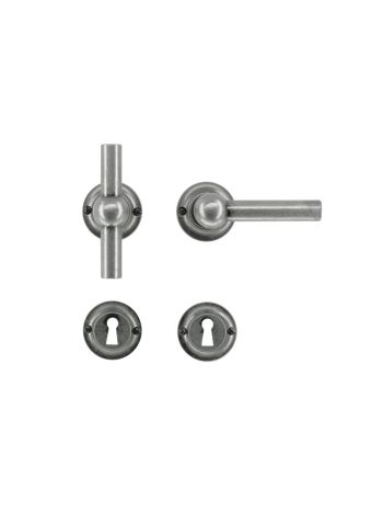 DOOR HANDLE PRO PETRA NM T+L OLD SILVER R+E