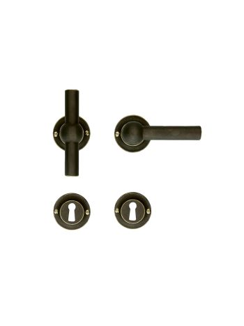 DOOR HANDLE PRO PETRA NM T+L OLD BRASS R+E