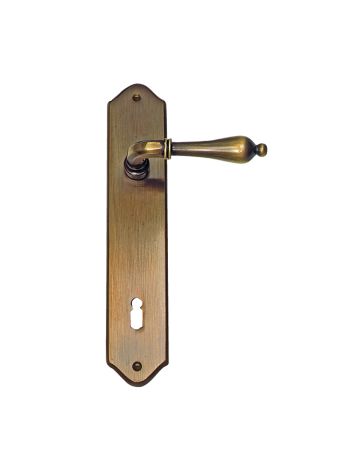 DOOR HANDLE PRO MARTINA BRONS PLAAT+KEY 110MM