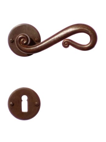 DOOR HANDLE PRO ROMANA RUST AROUND R+E