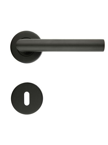 DOOR HANDLE PRO ROLLER SHUTTER I SHAPE 19MM BLACK STRUCTURE UV R+E