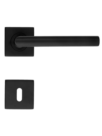 DOOR HANDLE PRO SQUARE I SHAPE 16MM BLACK R+E