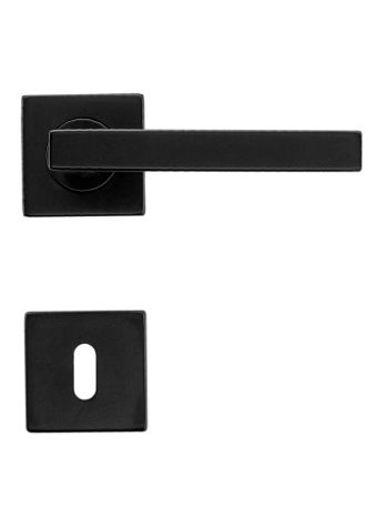 DOOR HANDLE PRO KUBIC SHAPE 16MM BLACK R+E