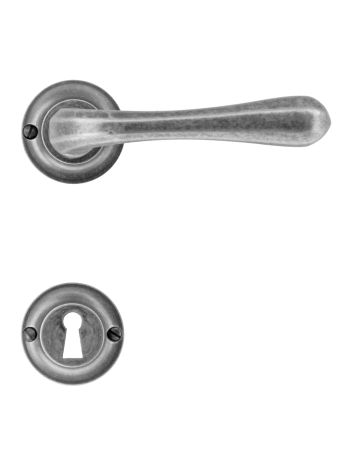 DOOR HANDLE PRO GRETANA OLD SILVER R+E