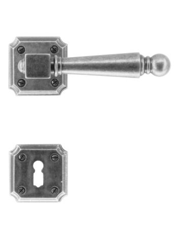 DOOR HANDLE PRO RUBENS OLD SILVER R+E