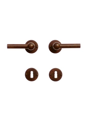 DOOR HANDLE PRO PETRA NM L+L RUST ROUND R+E