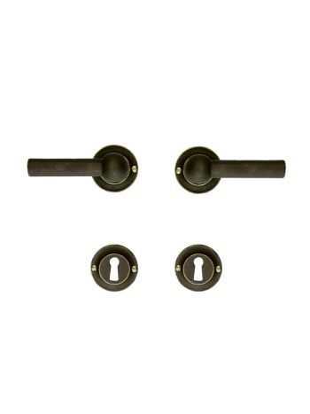 DOOR HANDLE PRO PETRA NM L+L OLD BRASS R+E