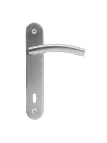 DOOR HANDLE PRO GI SHAPE 19MM STAINLESS STEEL PLUS PLATE+KEY 110MM