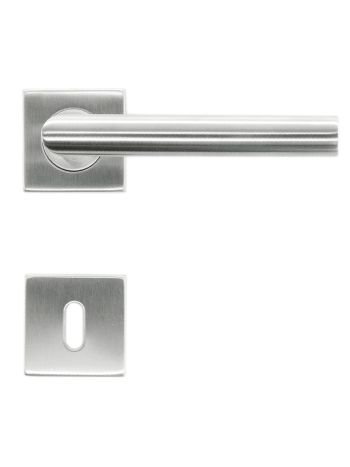 DOOR HANDLE PRO SQUARE I SHAPE 19MM INOX PLUS R+E