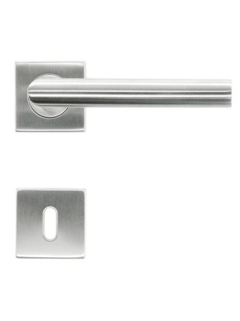 DOOR HANDLE PRO FLAT SQUARE I SHAPE 19MM INOX PLUS R+E