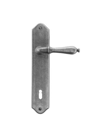 DOOR HANDLE PRO LISA OLD SILVER PLATE+KEY 110MM