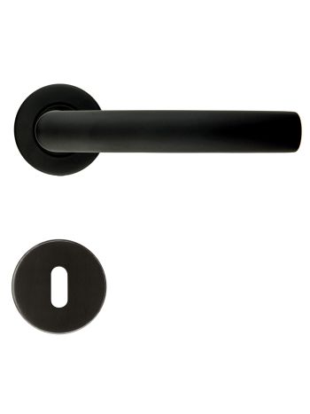 DOOR HANDLE PRO OVAL C SHAPE BLACK R+E