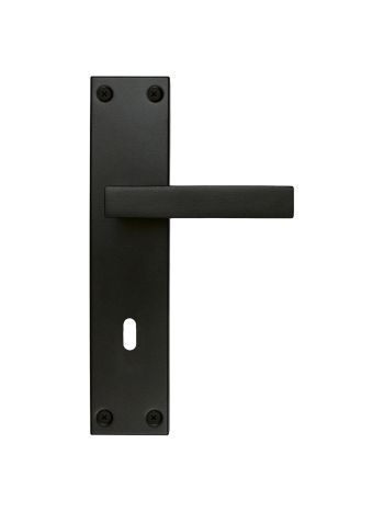 DOOR HANDLE PRO COSMIC BLACK STRUCTURE UV PLATE+KEY 72MM