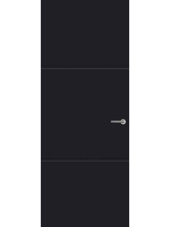 Interior Slotted door FR565 | Frame | Deep black